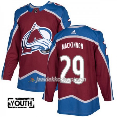 Lapsille NHL Colorado Avalanche Pelipaita Nathan MacKinnon 29 Adidas 2017-2018 Burgundy Punainen Authentic